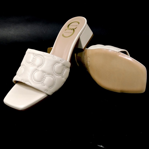 CASADEI 🇮🇹 WOMEN'S BEIGE SOFT LEATHER COMFORT MULES - Picture 8 of 10